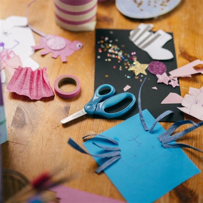Fiskars Glitter Kinderschere 13cm blau 6+